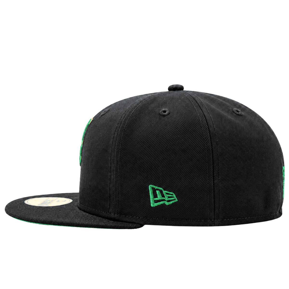 San Francisco Giants Burnin' Green 59Fifty Fitted Hat in black and metallic green