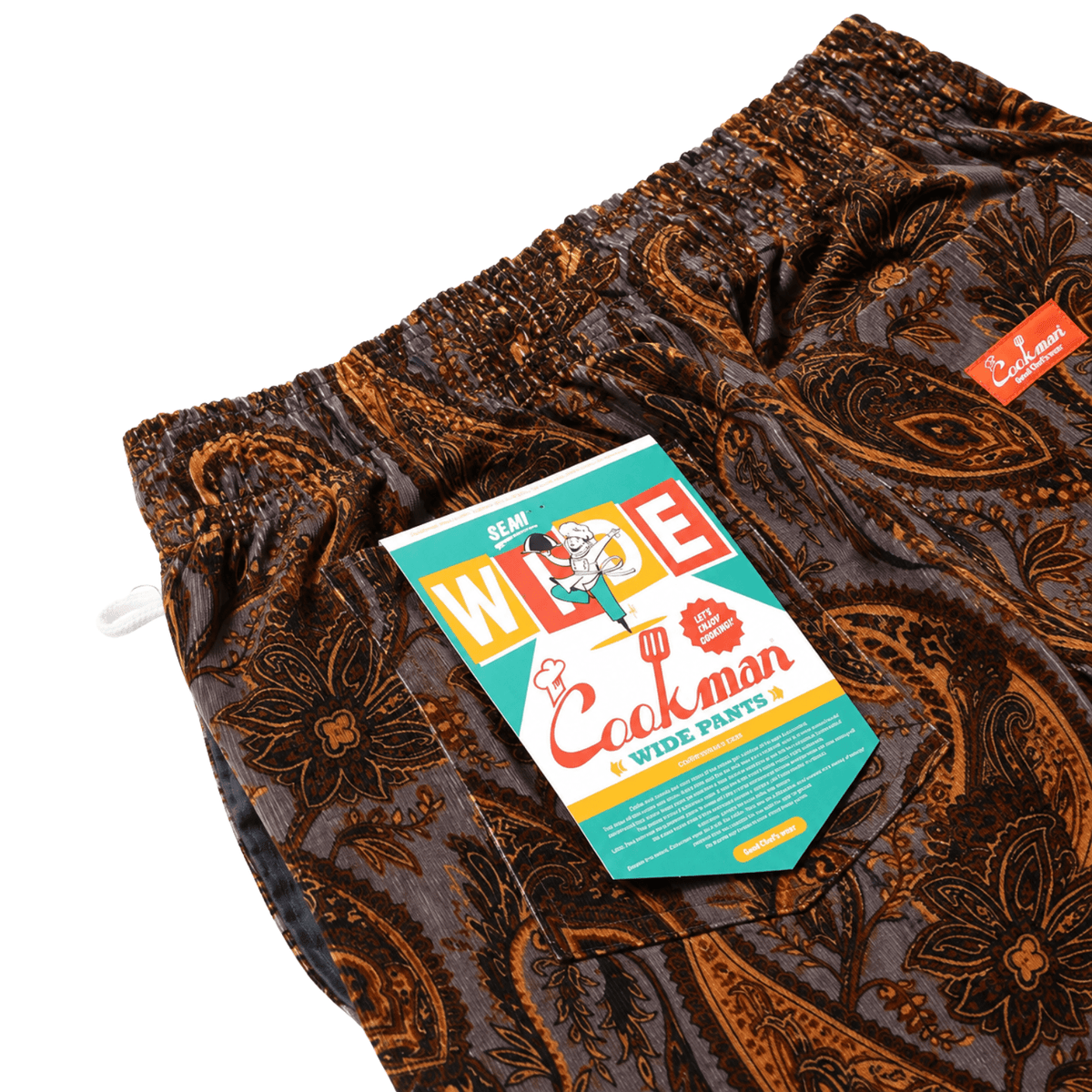 Semiwide Corduroy Chef Pants in paisley brown