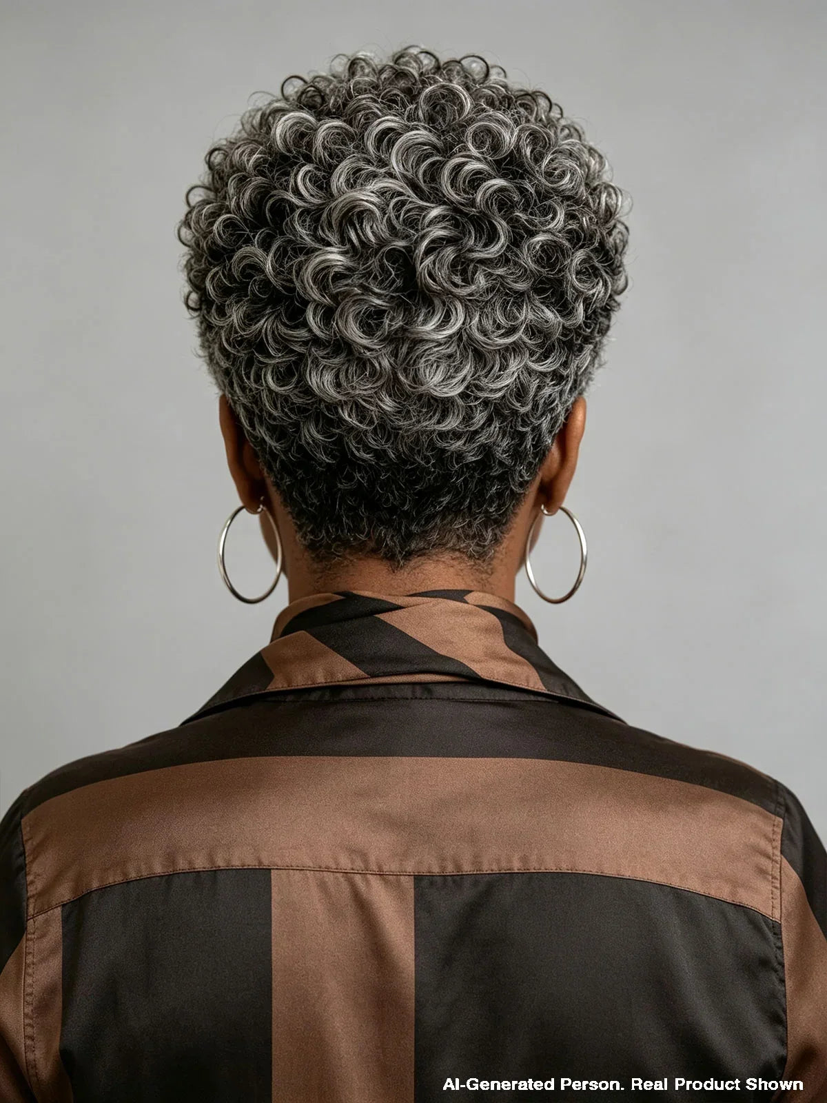 Lace front Pixie Salt&Pepper Wig