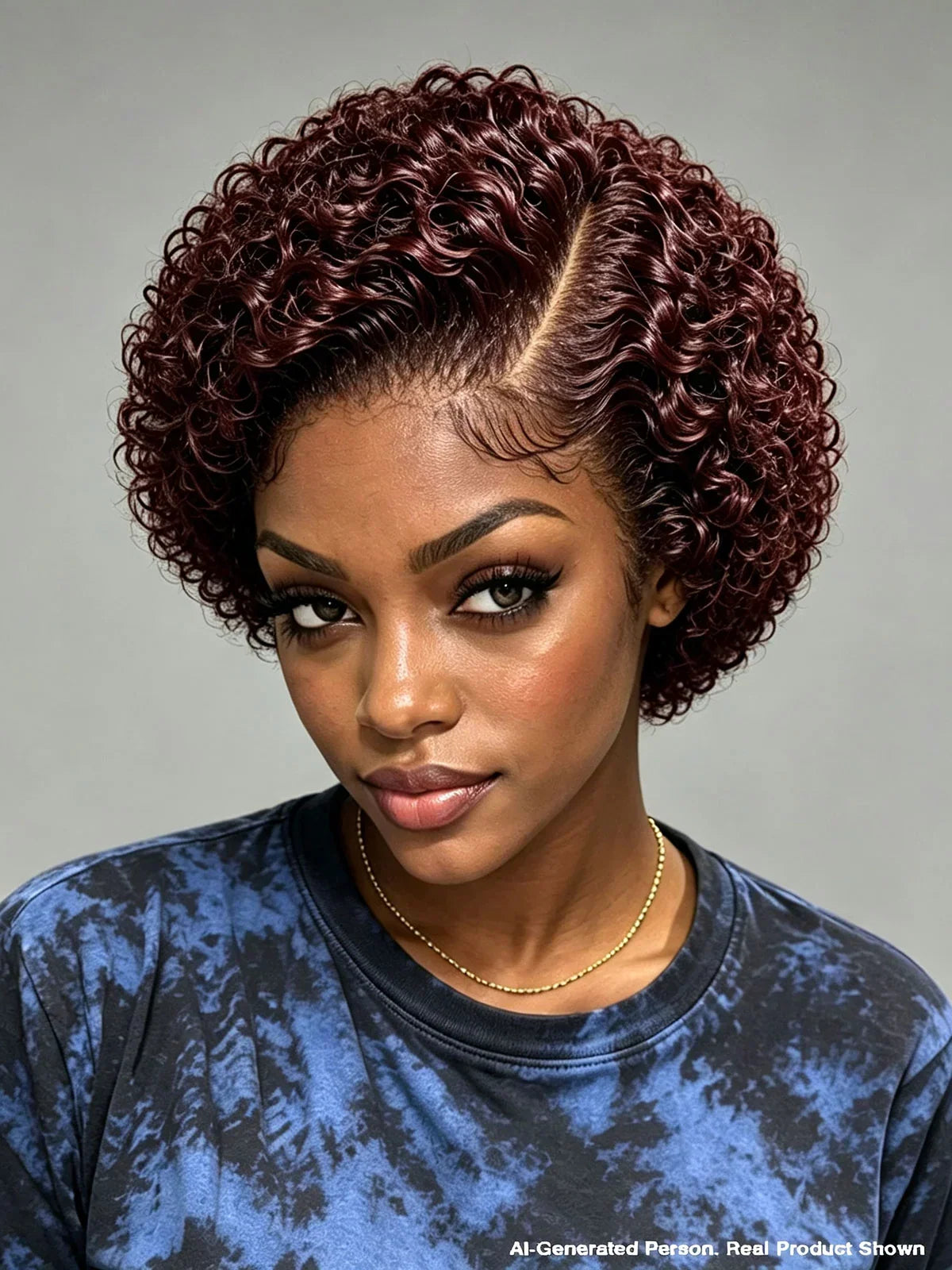3 Colors Lace Front Pixie Wig Curly Wave