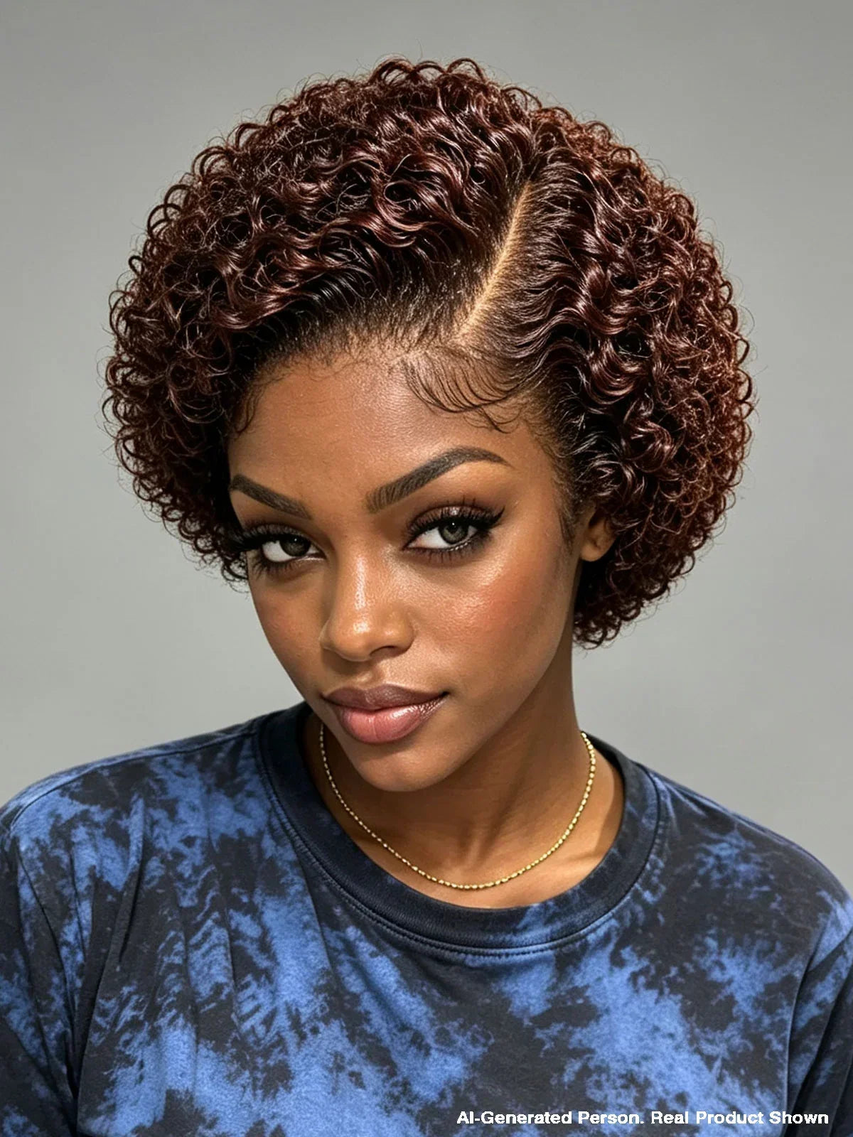3 Colors Lace Front Pixie Wig Curly Wave