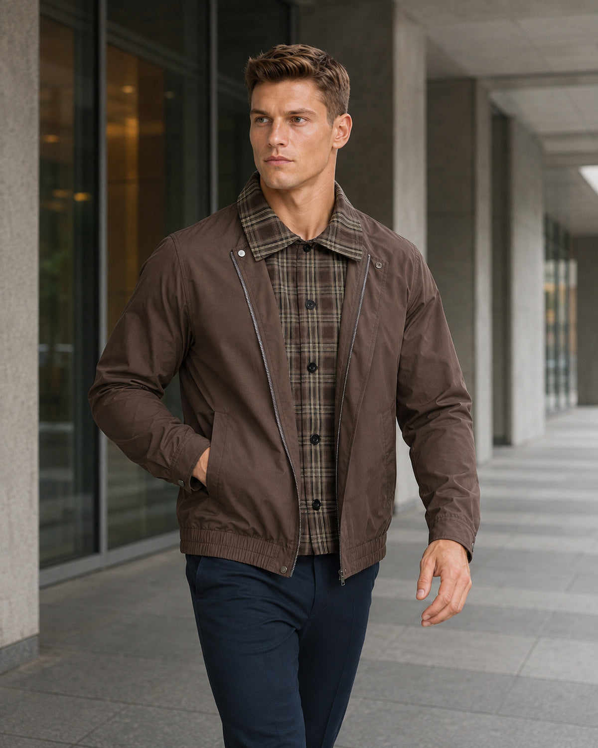 Men's Vintage Plaid Jacket