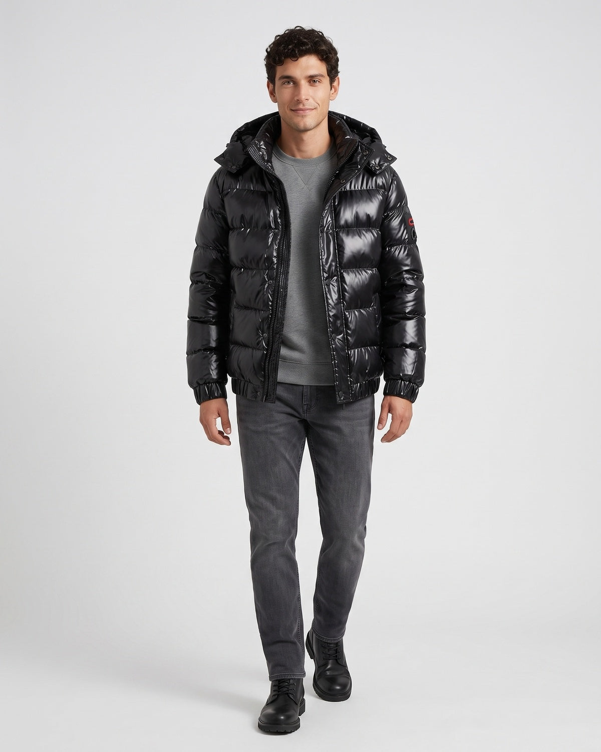 Men's Solid-Color Zip-Up Hoodie