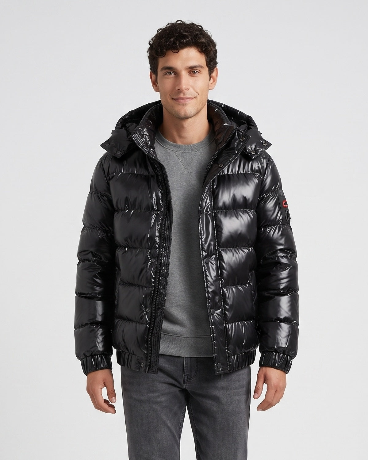 Men's Solid-Color Zip-Up Hoodie