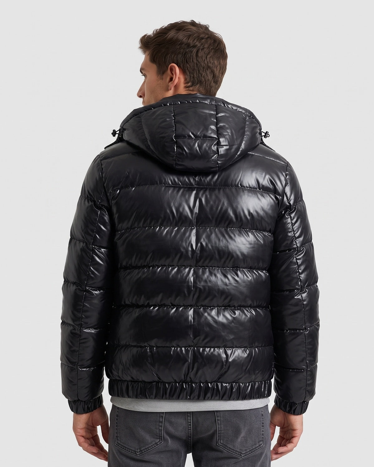 Men's Solid-Color Zip-Up Hoodie