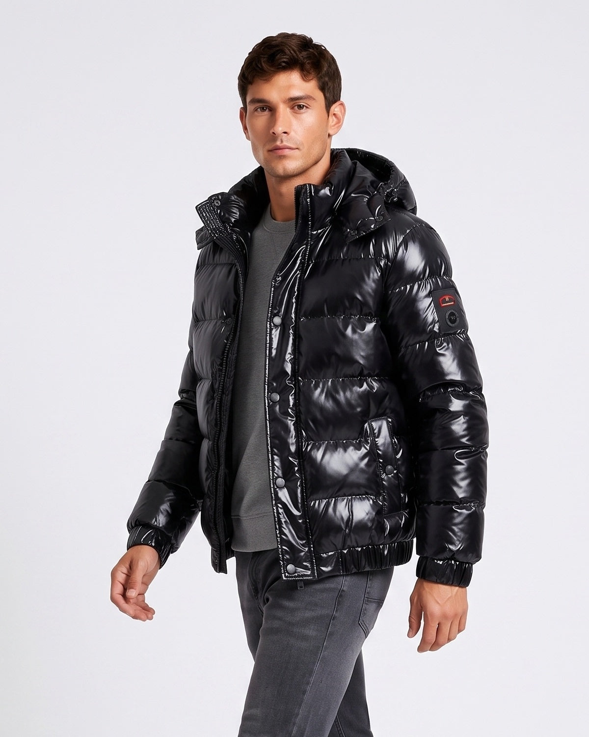 Men's Solid-Color Zip-Up Hoodie