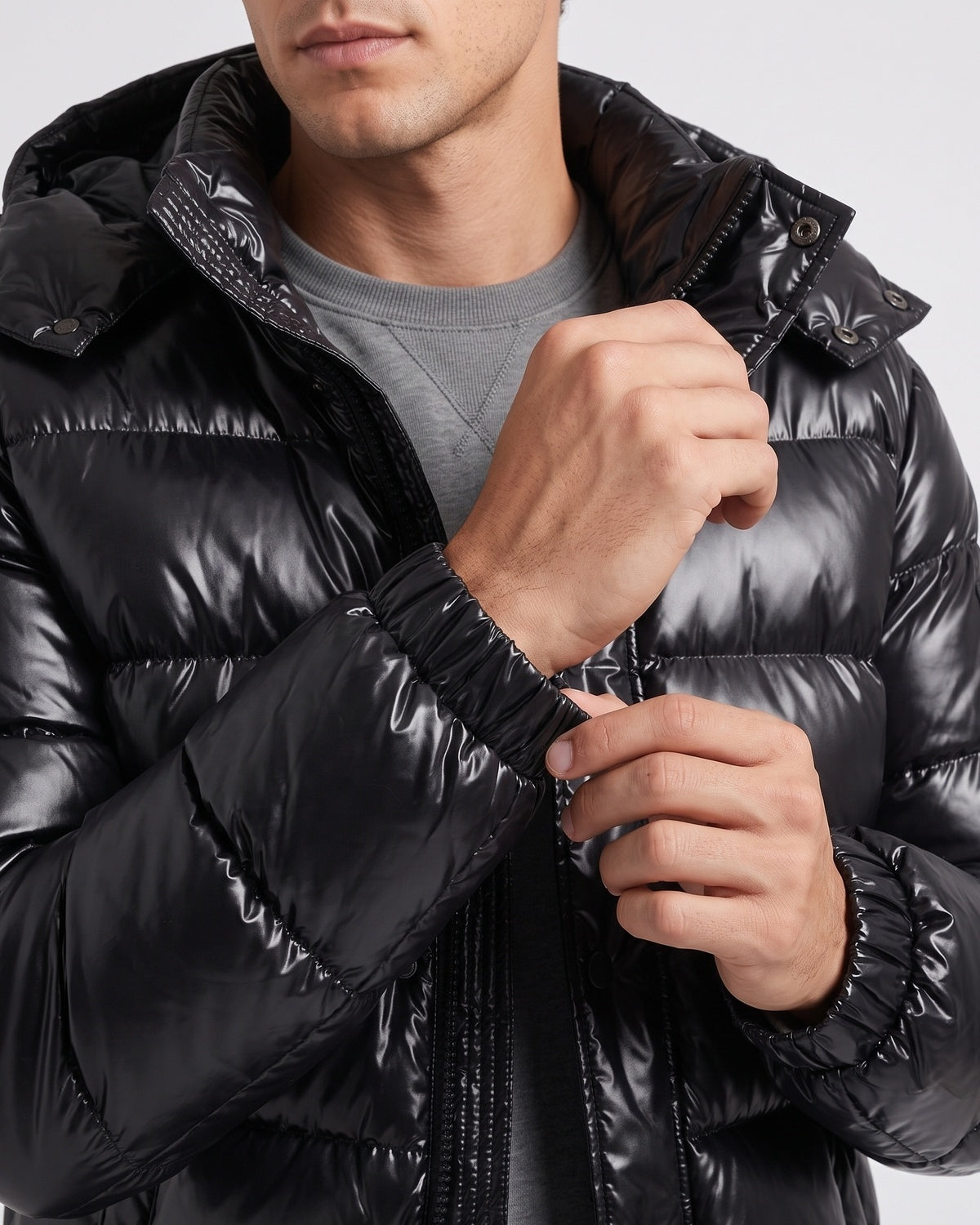 Men's Solid-Color Zip-Up Hoodie