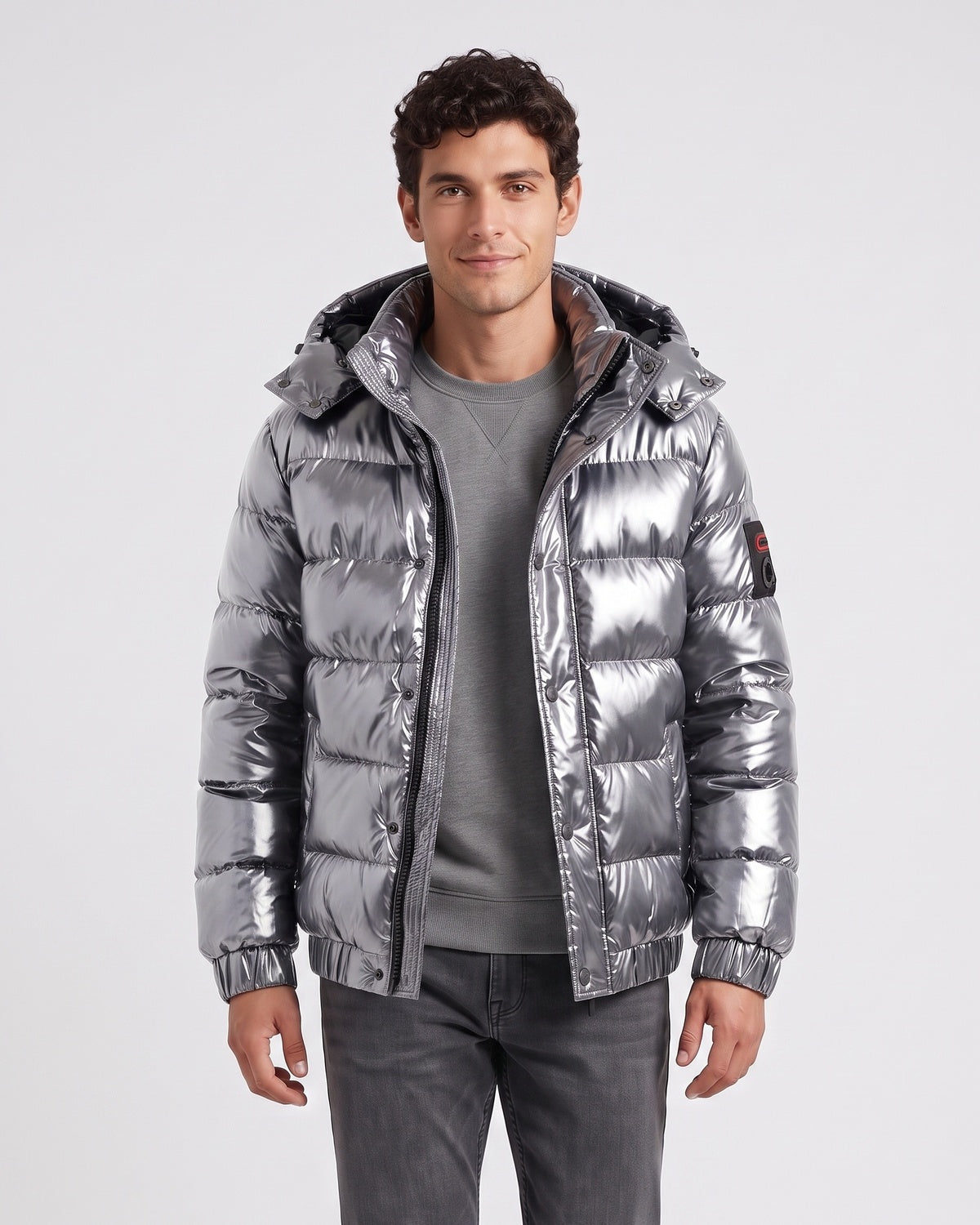 Men's Solid-Color Zip-Up Hoodie