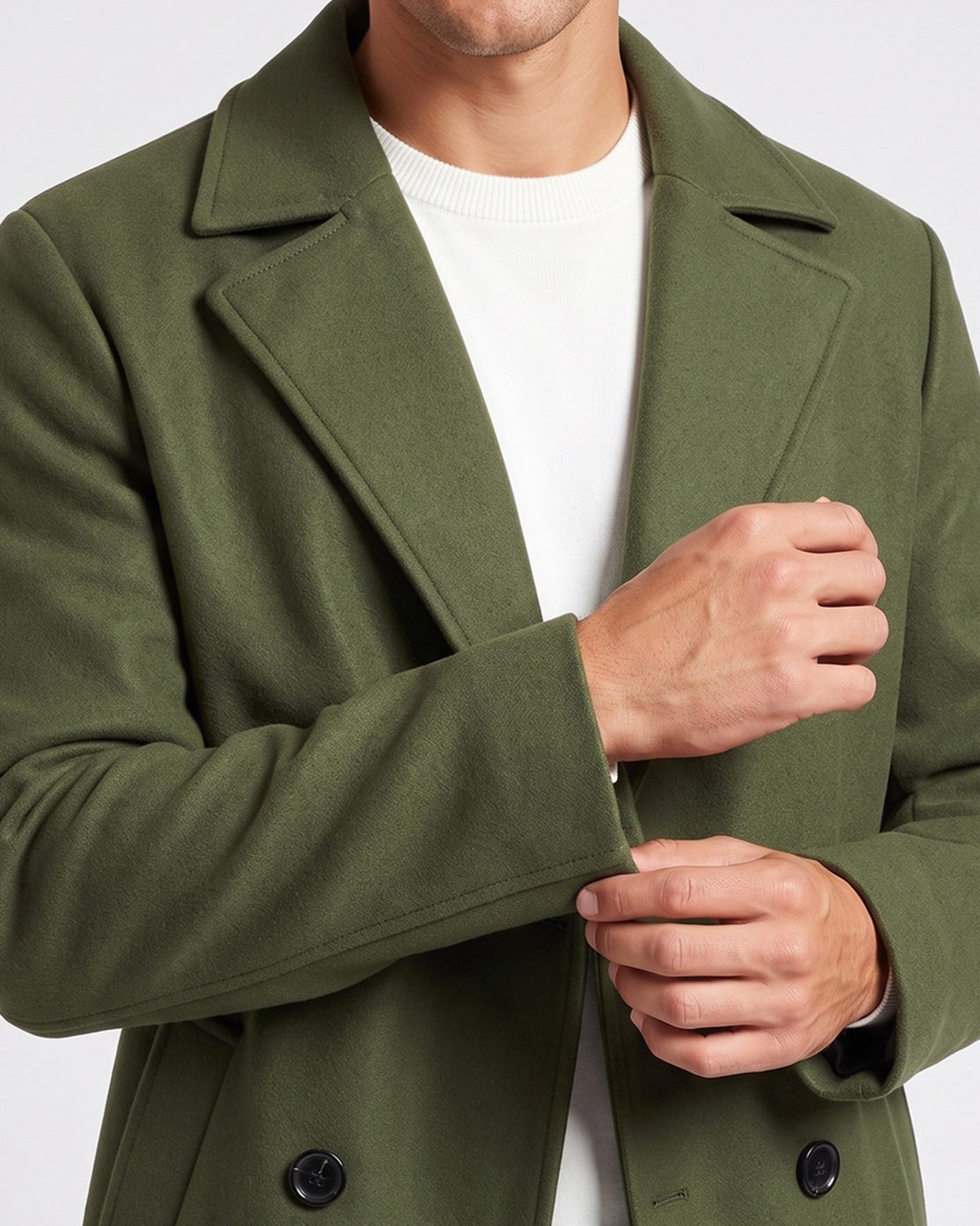 Men's double-breasted trench coat