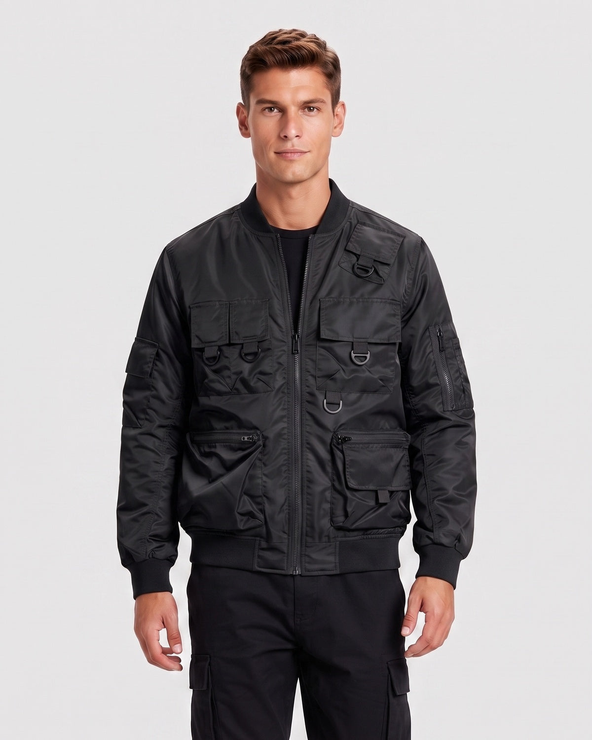 KZZ Men's Slim-Fit Tactical Jacket