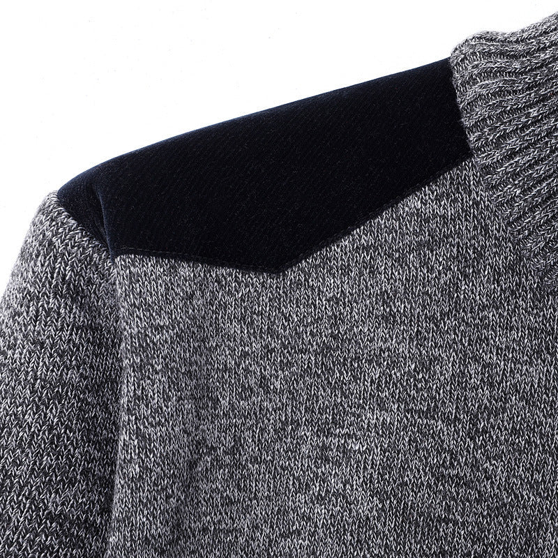 Men's half-zip sweater with a zippered pocket