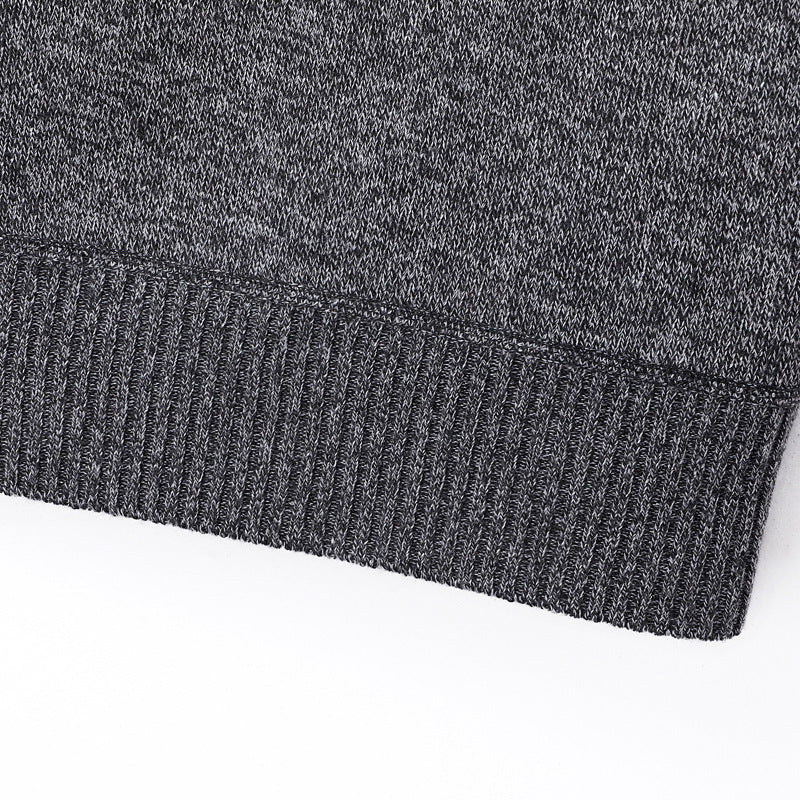 Men's half-zip sweater with a zippered pocket