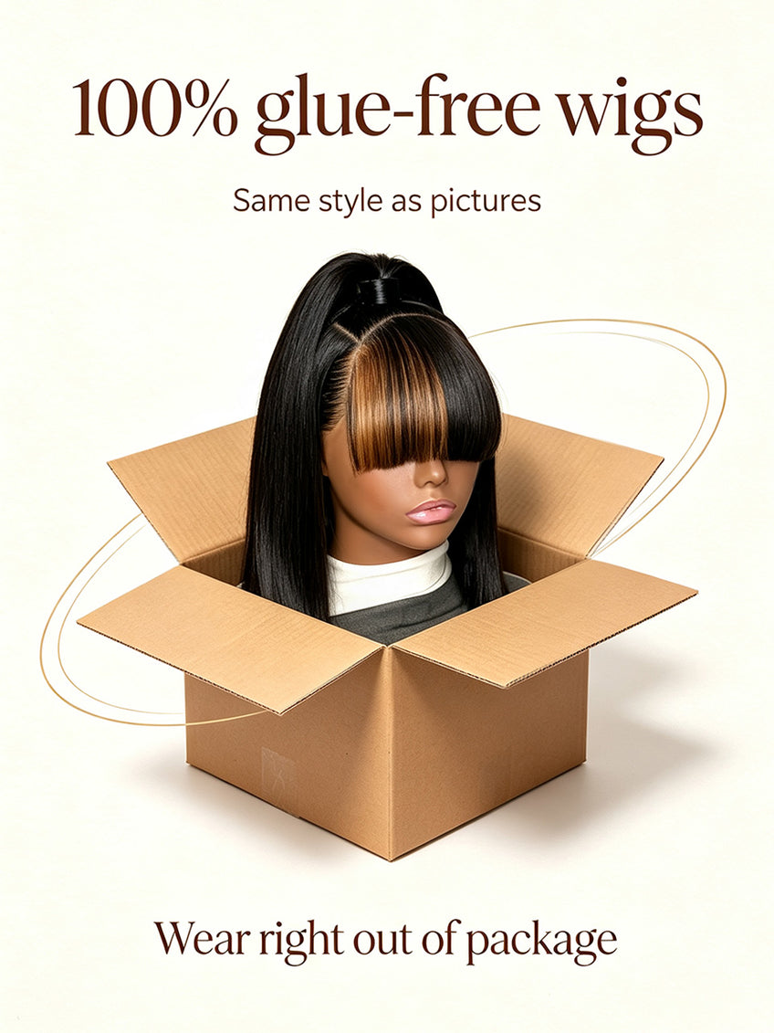Pixie wig Afro 6 inches Orange