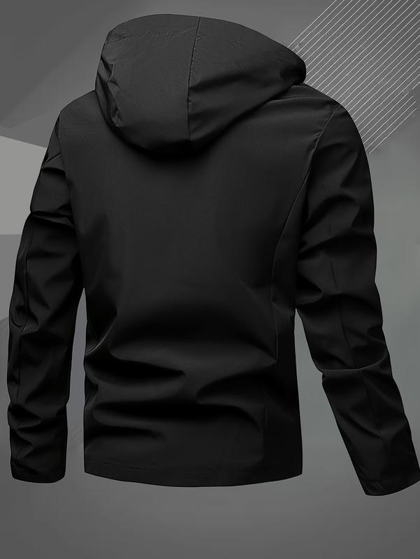 Men's Heavyweight Full-Zip Hooded Jacket Windproof High-Quality Coat