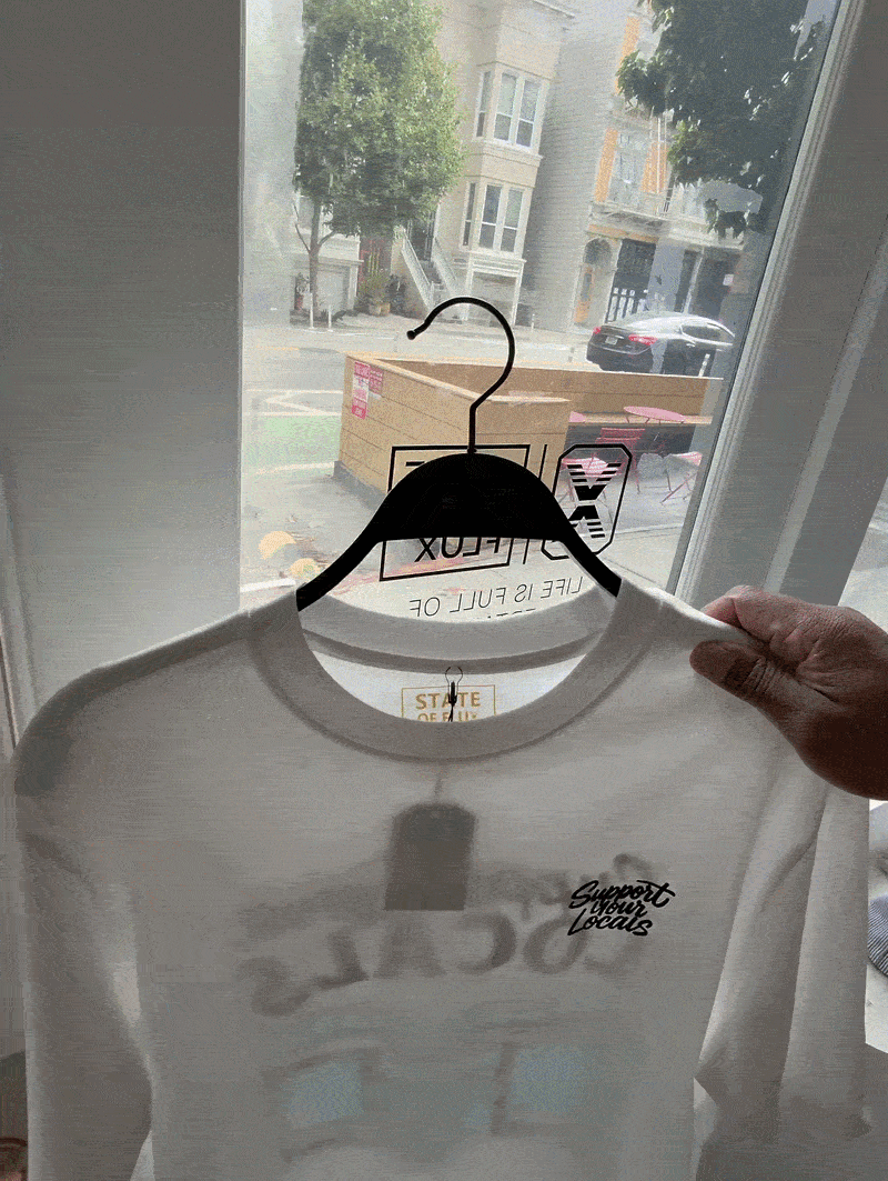 Support Your Locals Tee in white