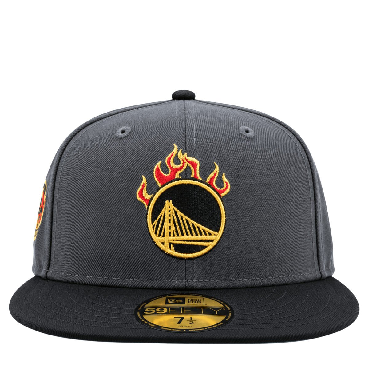 Golden State Warriors On Fire 59Fifty Fitted Hat in graphite and black