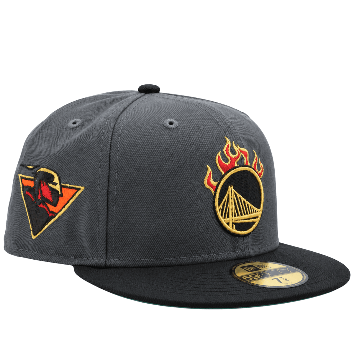Golden State Warriors On Fire 59Fifty Fitted Hat in graphite and black