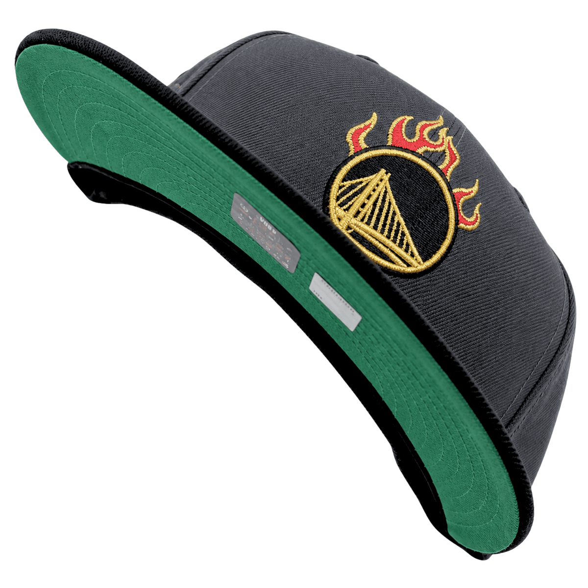 Golden State Warriors On Fire 59Fifty Fitted Hat in graphite and black