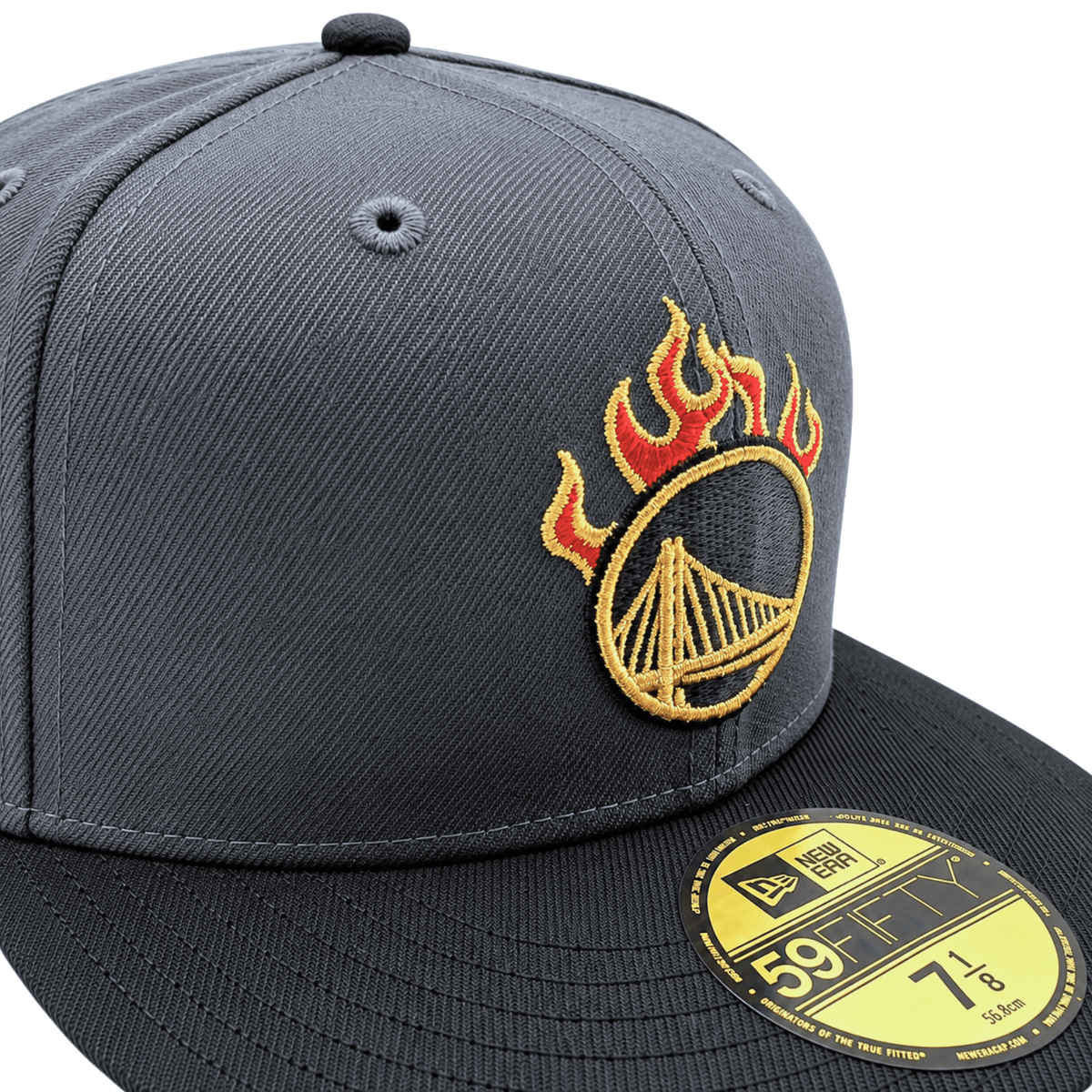 Golden State Warriors On Fire 59Fifty Fitted Hat in graphite and black