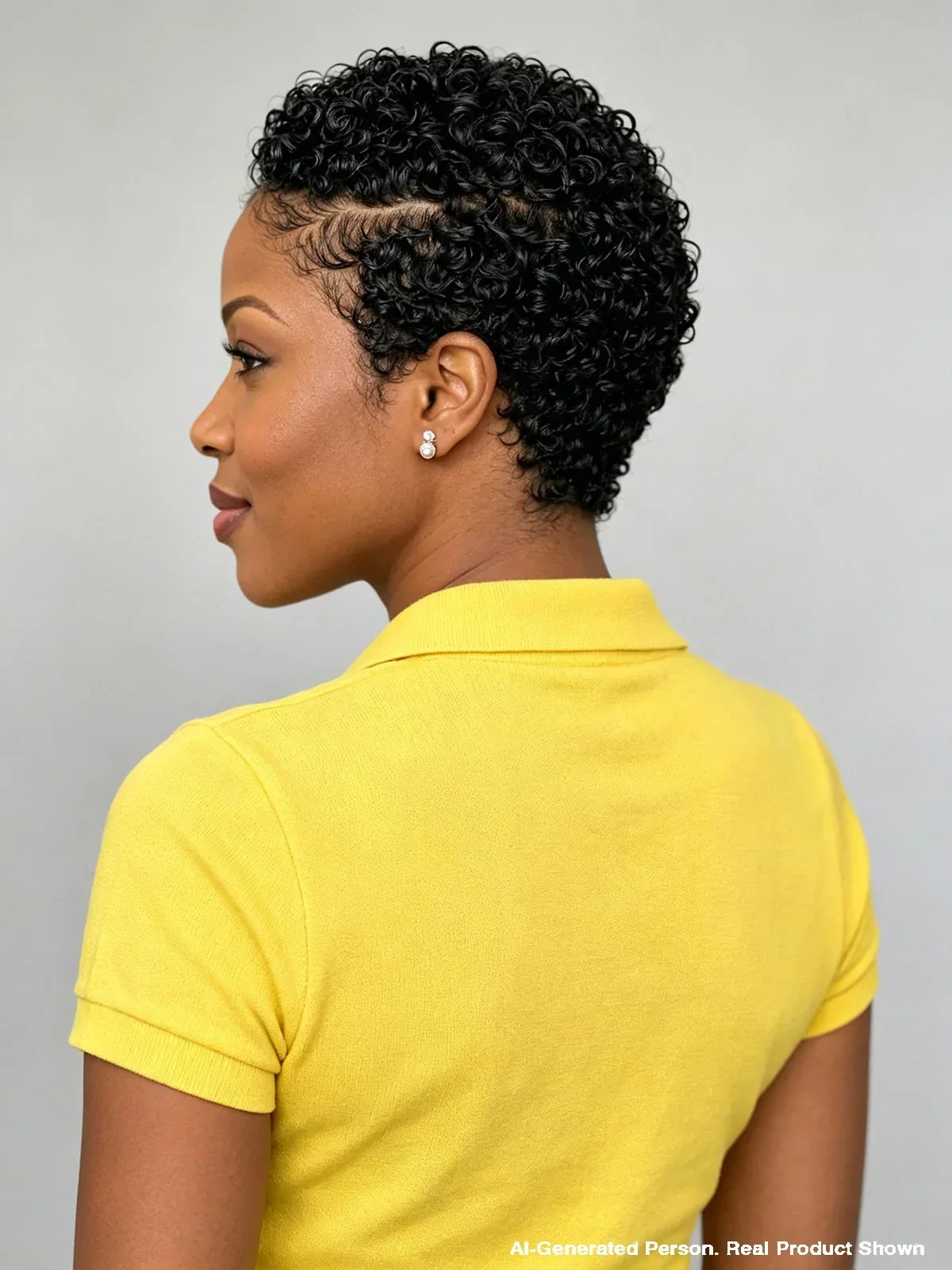 Lace Front Pixie Wig Black Curly
