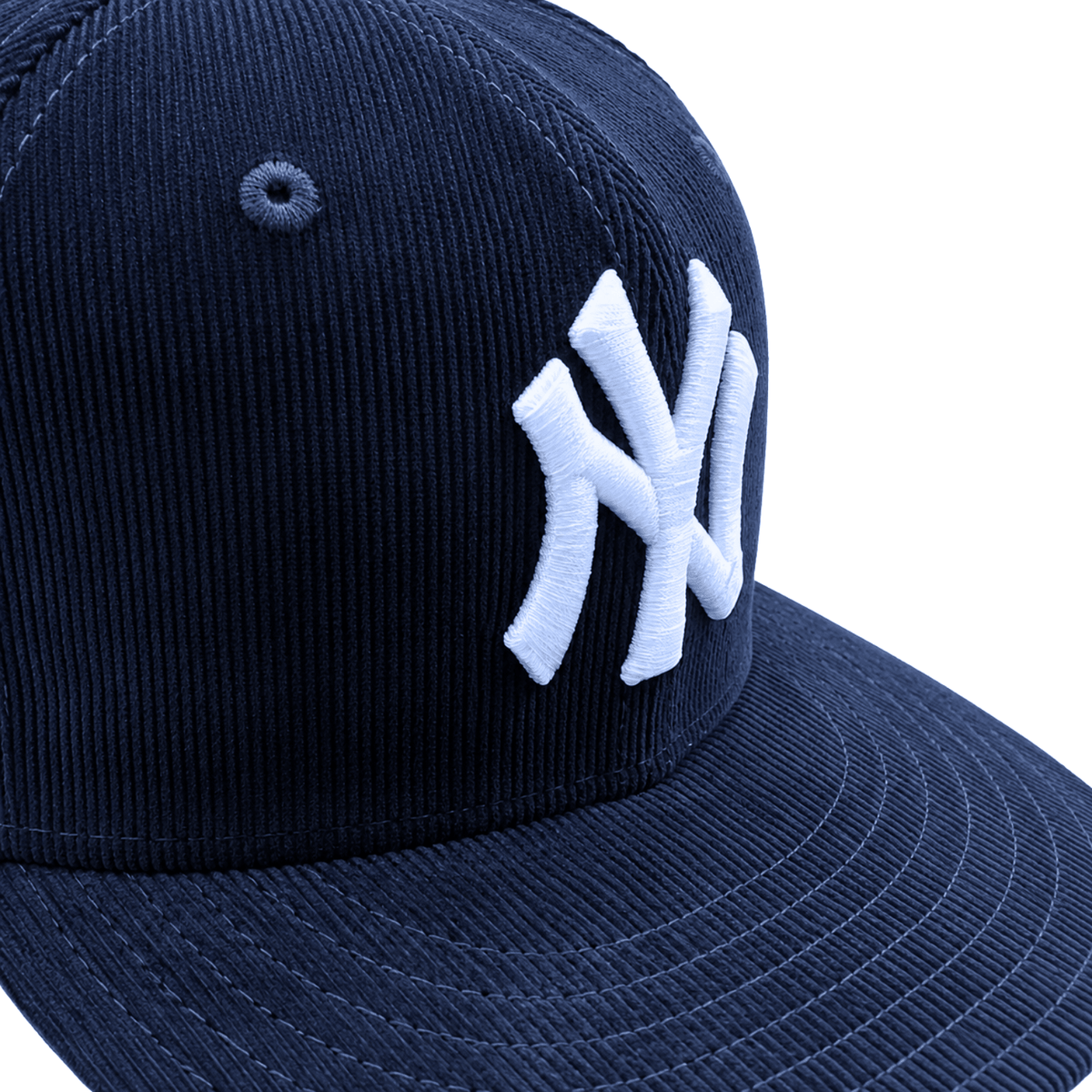 New York Yankees Seinfeld Corduroy 59Fifty Fitted Hat in navy and white