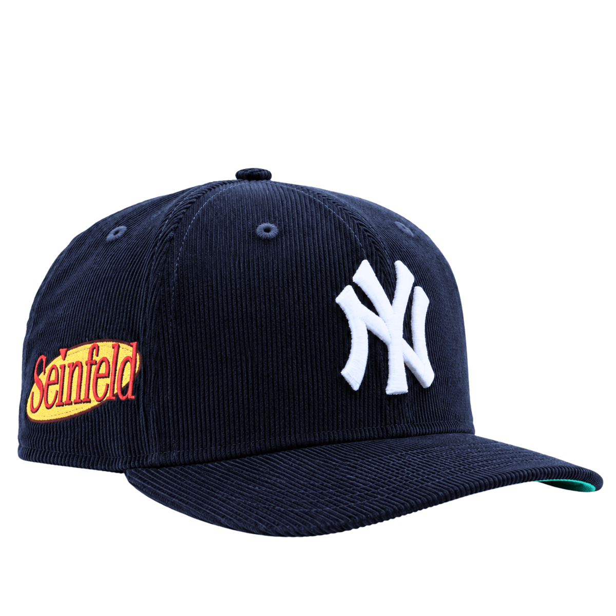New York Yankees Seinfeld Corduroy 59Fifty Fitted Hat in navy and white