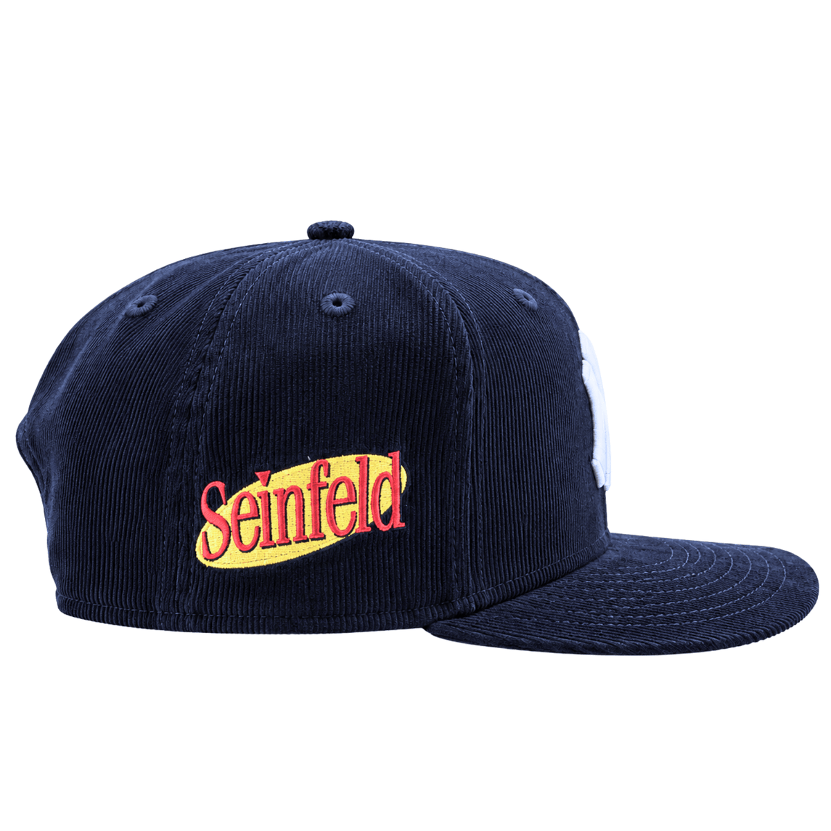 New York Yankees Seinfeld Corduroy 59Fifty Fitted Hat in navy and white