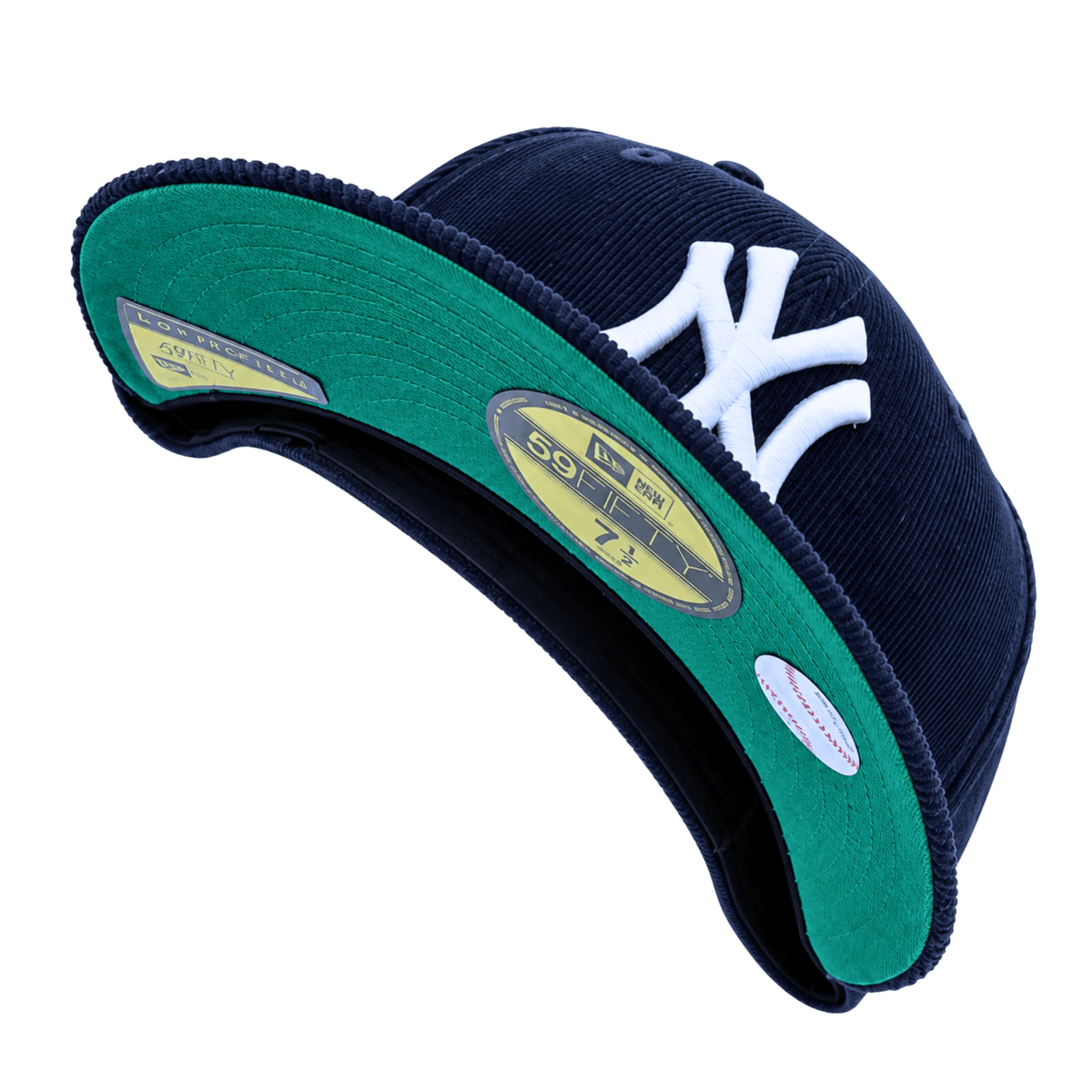New York Yankees Seinfeld Corduroy 59Fifty Fitted Hat in navy and white