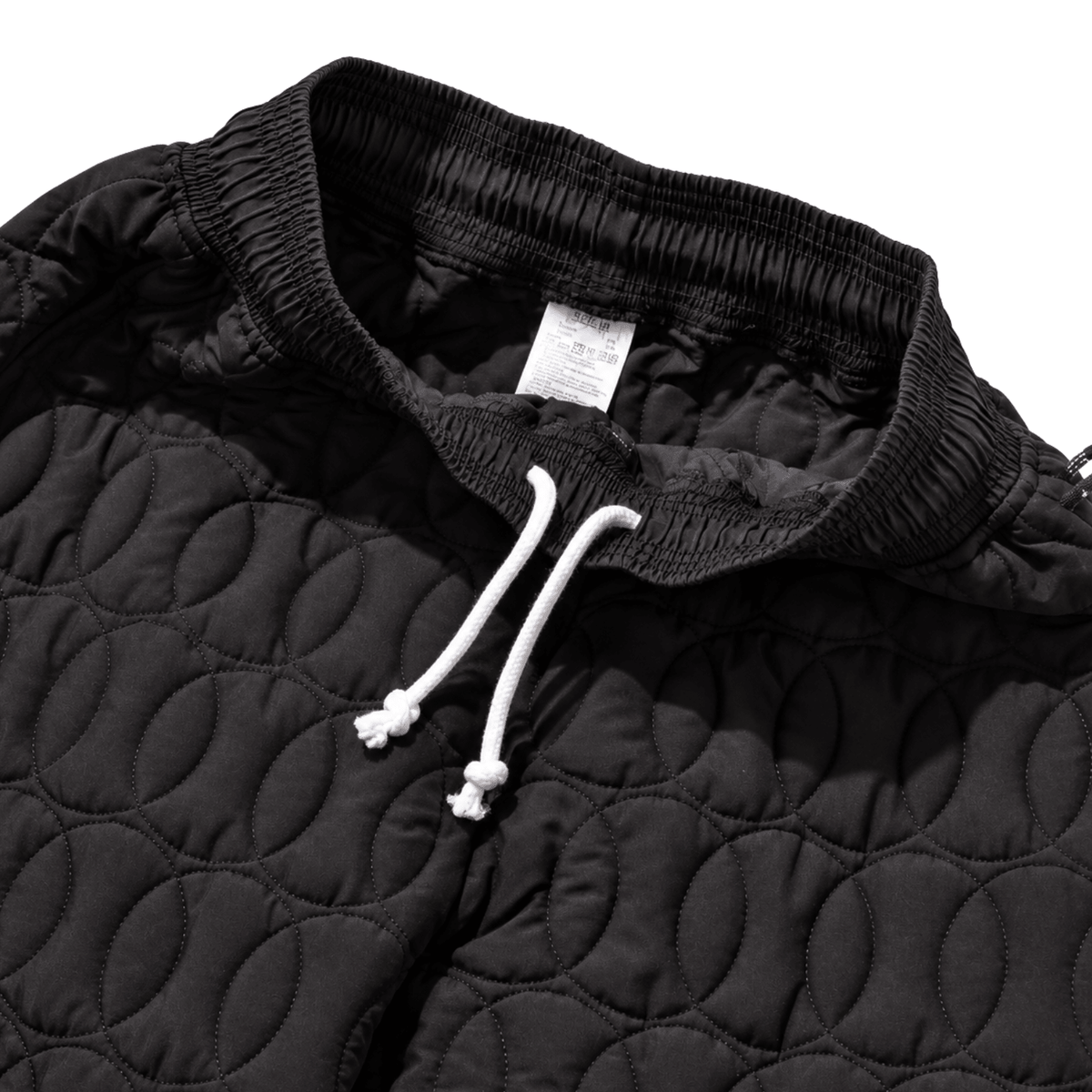 Quilted Baseball Chef Pants in black