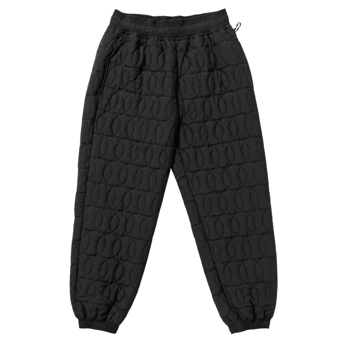 Quilted Baseball Chef Pants in black