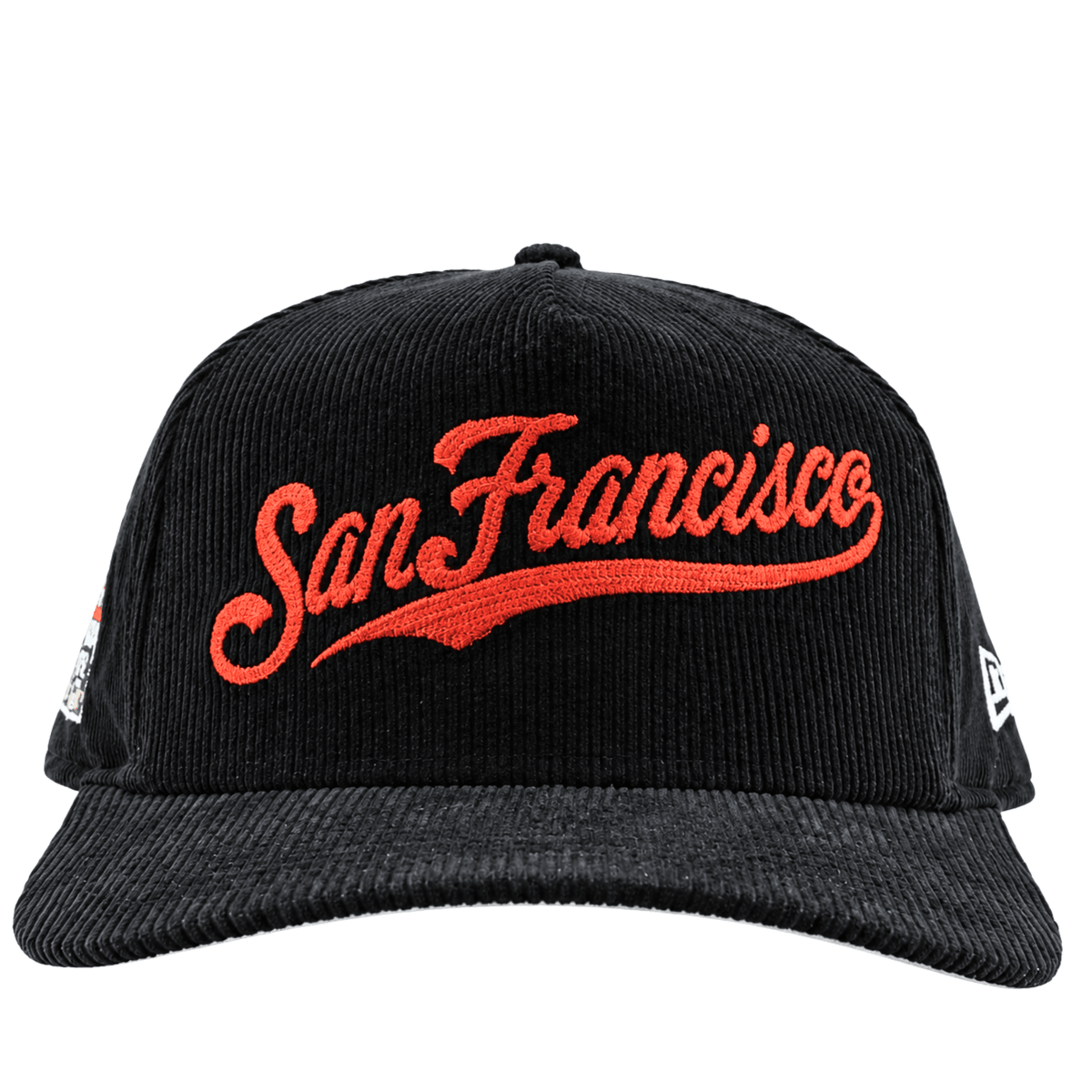 San Francisco Giants All-Star Trolley Corduroy 19Twenty Snapback Hat in black and orange