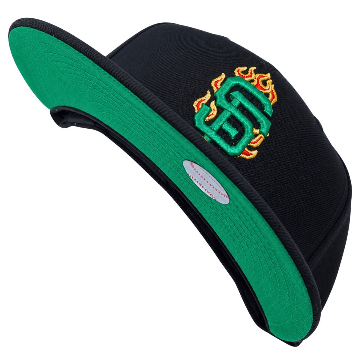 San Francisco Giants Burnin' Green 59Fifty Fitted Hat in black and metallic green