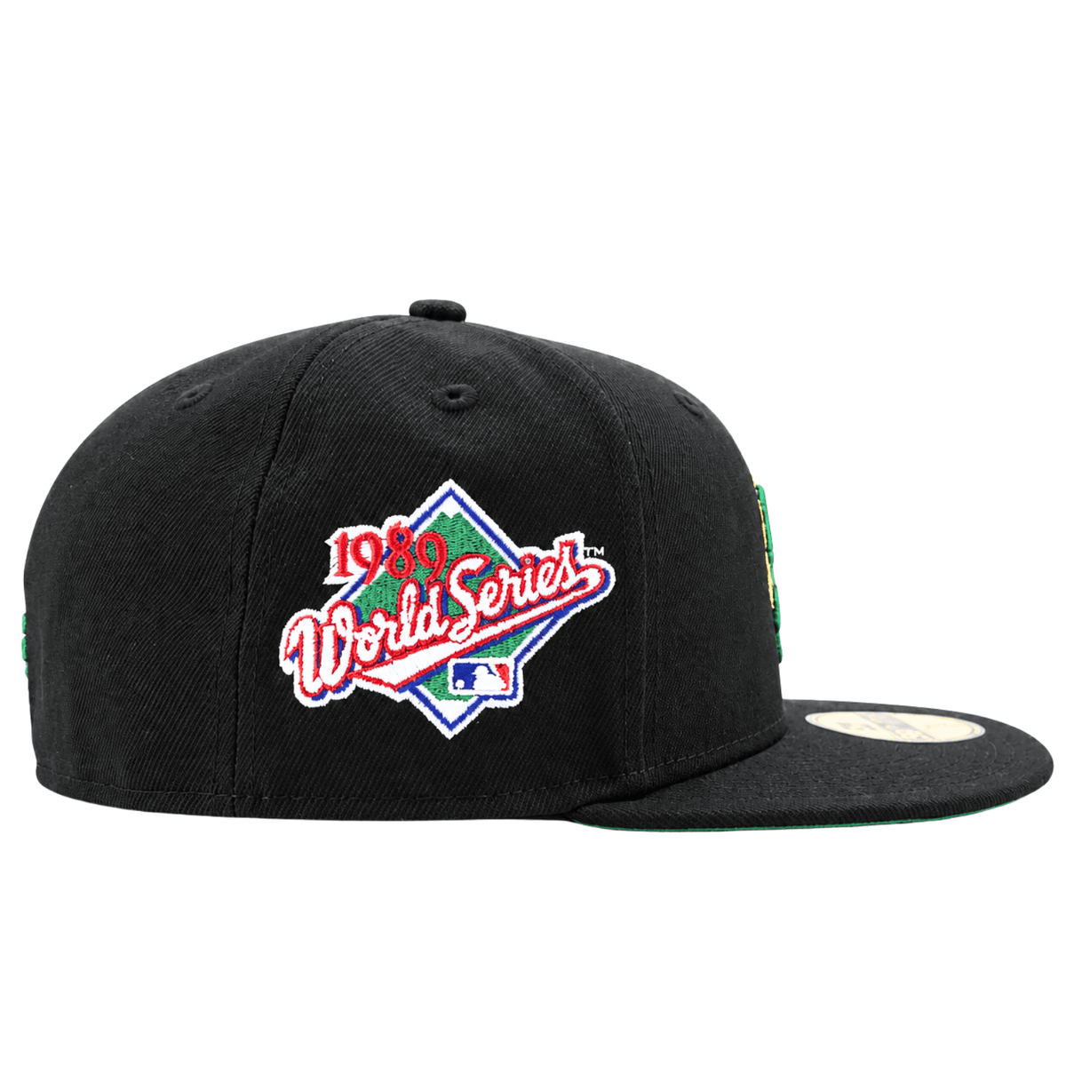 San Francisco Giants Burnin' Green 59Fifty Fitted Hat in black and metallic green