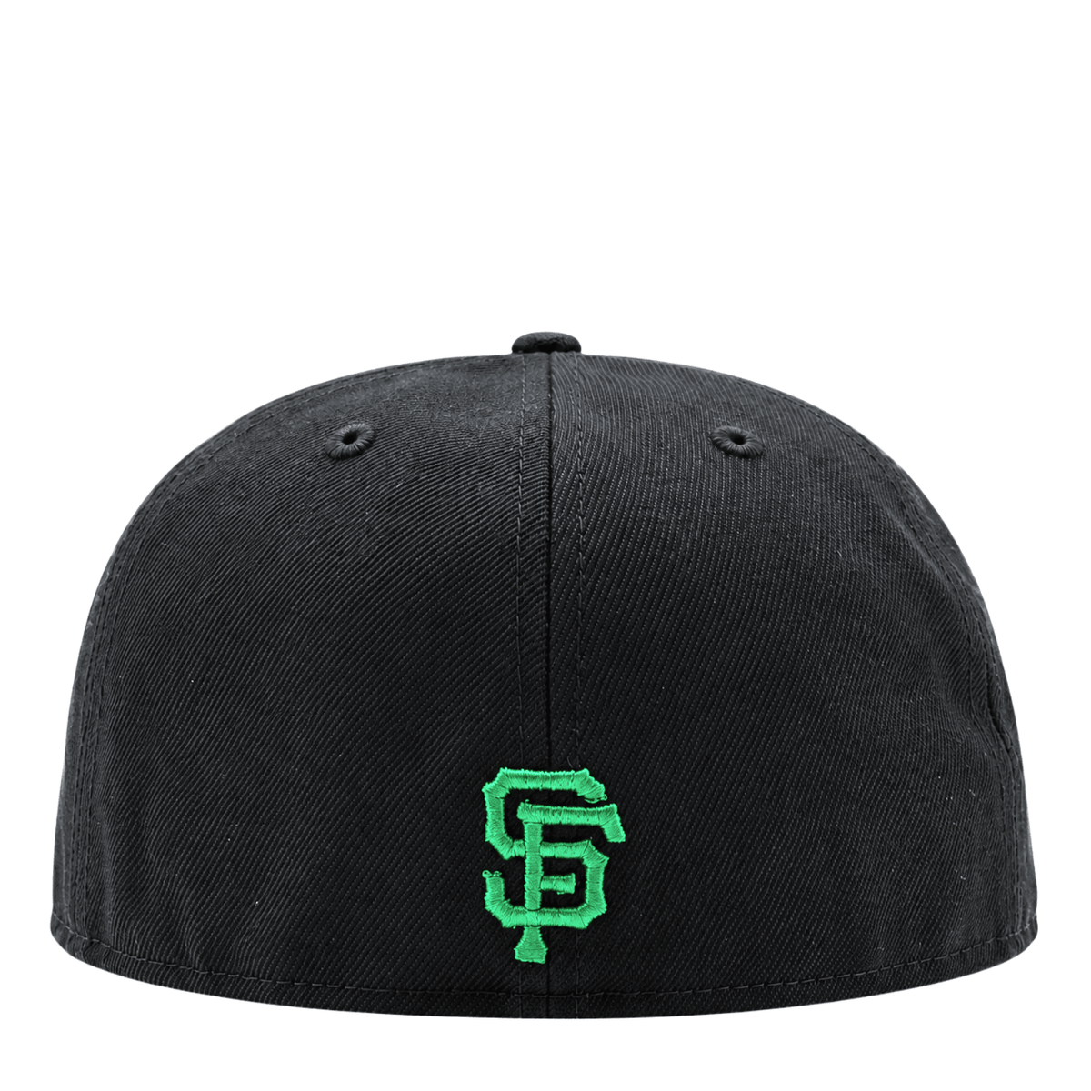 San Francisco Giants Burnin' Green 59Fifty Fitted Hat in black and metallic green