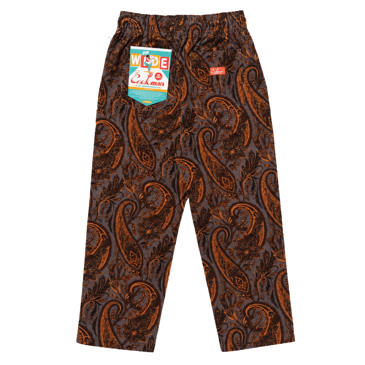 Semiwide Corduroy Chef Pants in paisley brown