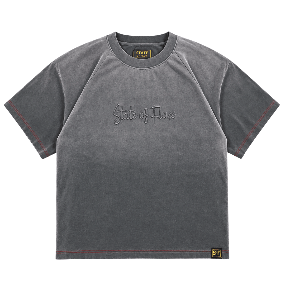 SOF Watermark Script Tee in gradient grey