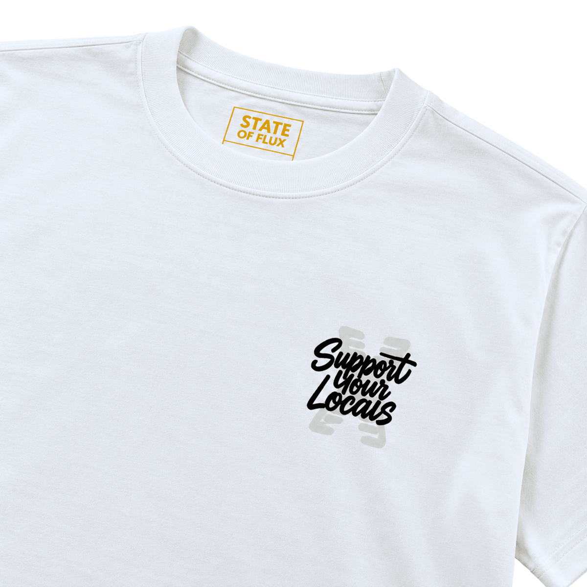 Support Your Locals Tee in white