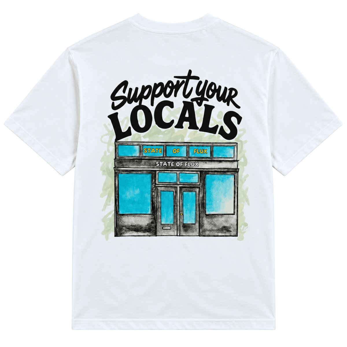 Support Your Locals Tee in white