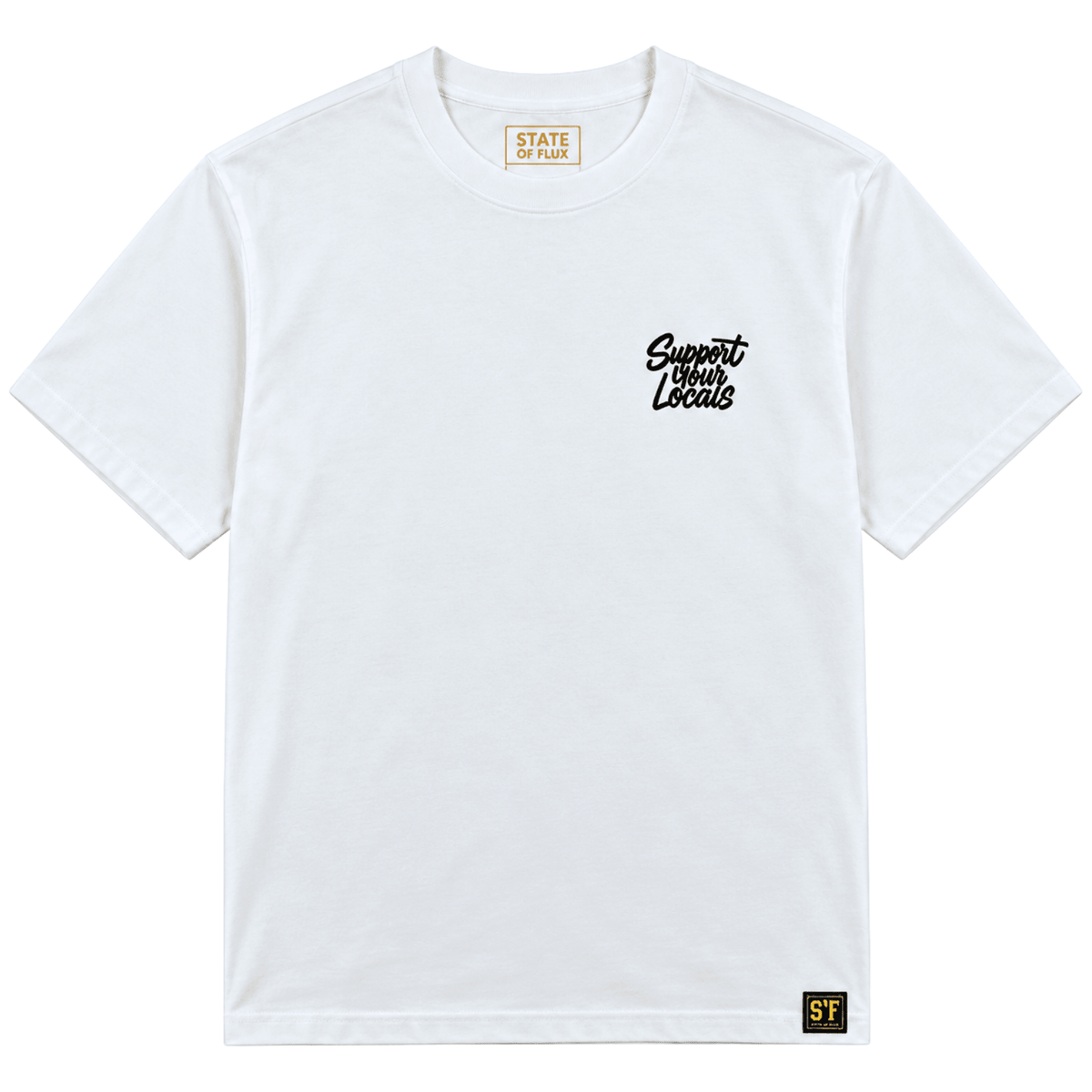 Support Your Locals Tee in white