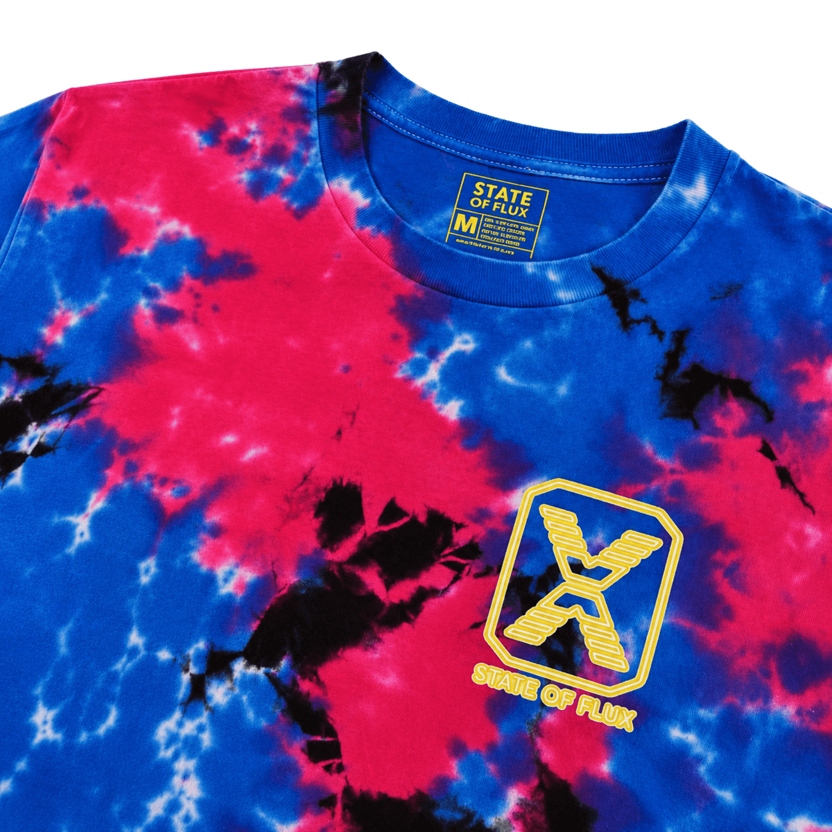 You Are Here Tee in blue galactic tie-dye