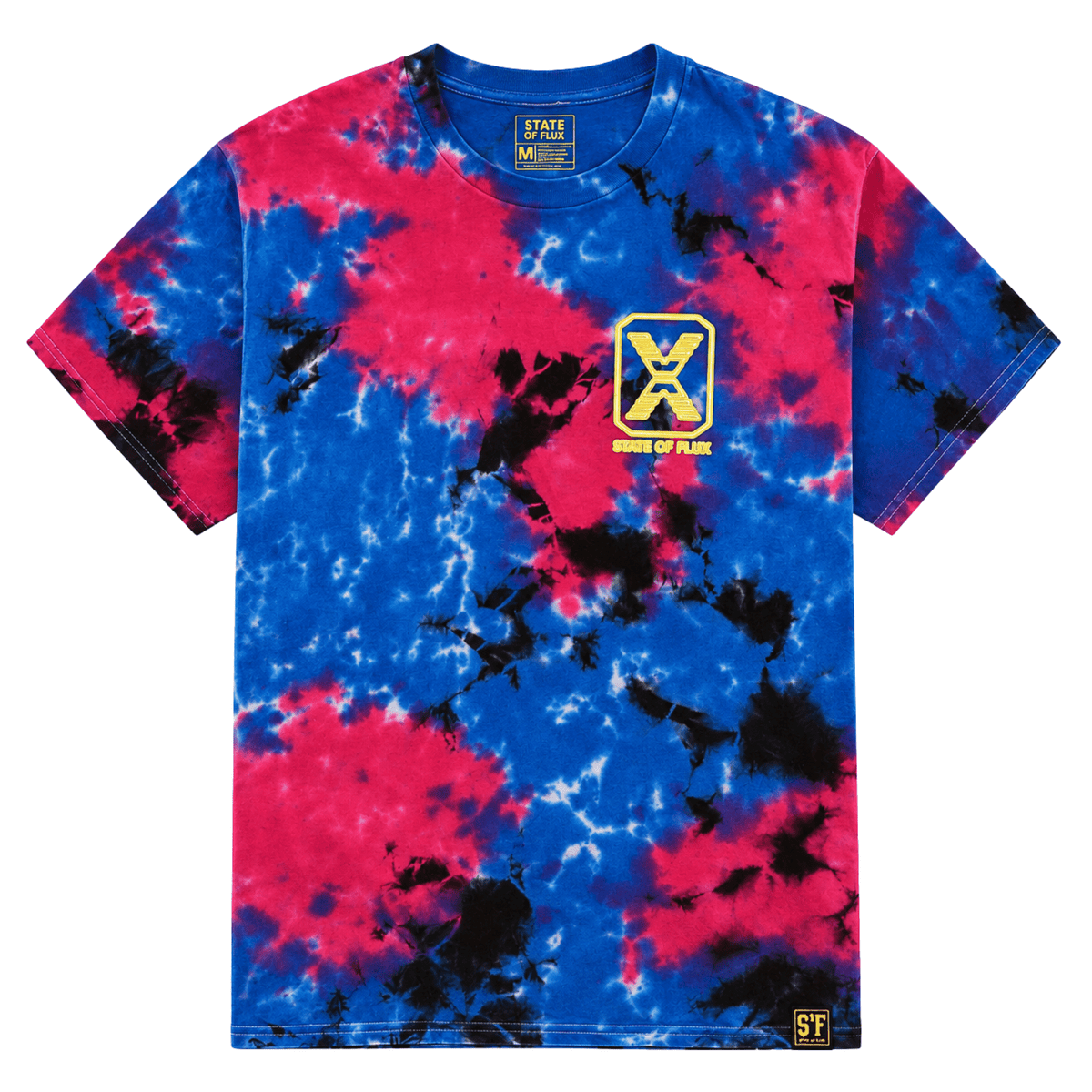 You Are Here Tee in blue galactic tie-dye
